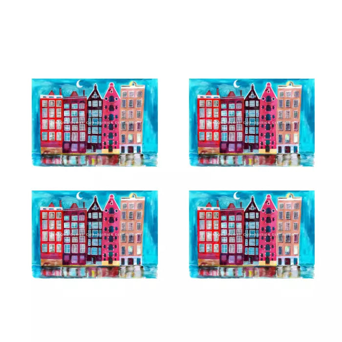 Set of 4 Artistic Holland Fridge Magnets