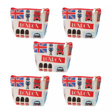 Load image into Gallery viewer, Set of 5 Handy Purses - London Icons with Zip
