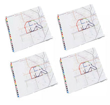 Load image into Gallery viewer, Set of 4 Animals on the Underground Notebooks – 2014

