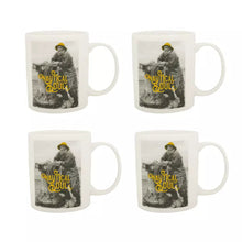 Load image into Gallery viewer, Set of 4 Ceramic Mugs – Fisherman Design | Nautical Coffee Cups
