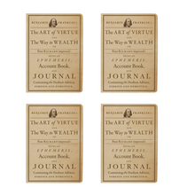 Load image into Gallery viewer, Set of 4 Benjamin Franklin’s Account Book Notebooks | Pocket Journals Inspired by Poor Richard’s Wisdom
