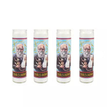 Load image into Gallery viewer, Set of 4 Darwin Secular Saint Candles Glass  - The Unemployed Philosophers Guild -
