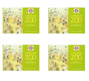 Set of 4 London Zoo Art for London Transport Book of Postcards