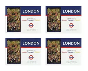 Set of 4 Books of Postcards: London - Posters from The London Transport Museum