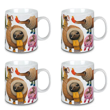 Load image into Gallery viewer, Set of 4 “Baby It&#39;s Cold Outside” Coffee Mugs – New Yorker Porcelain 15oZ
