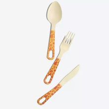 Load image into Gallery viewer, Set of 2 Organic Bamboo Cutlery Sets Giraffe &amp; Zebra
