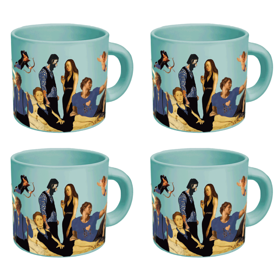Set of 4 Disappearing Great Nudes Coffee Mugs