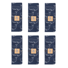 Load image into Gallery viewer, Set of 6 Cloths Whales Design 100% Cotton
