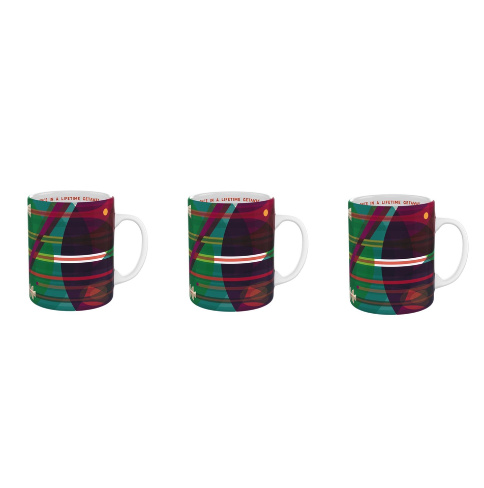 Set of 3 The Grand Tour Coffee Mugs