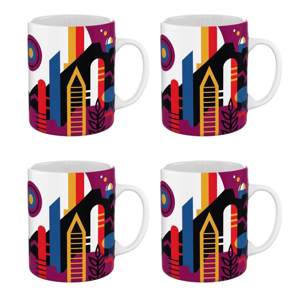 Set of 4 Visit Mars Coffee Mugs