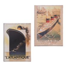 Load image into Gallery viewer, 2 Metalic Plates L&#39;ATLANTIQUE L: 21cm H: 30cm Wall-decor
