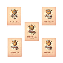 Load image into Gallery viewer, Set of 5 Utopia Passport Notebooks – Ruled Ideal Society Journals 48 Pages
