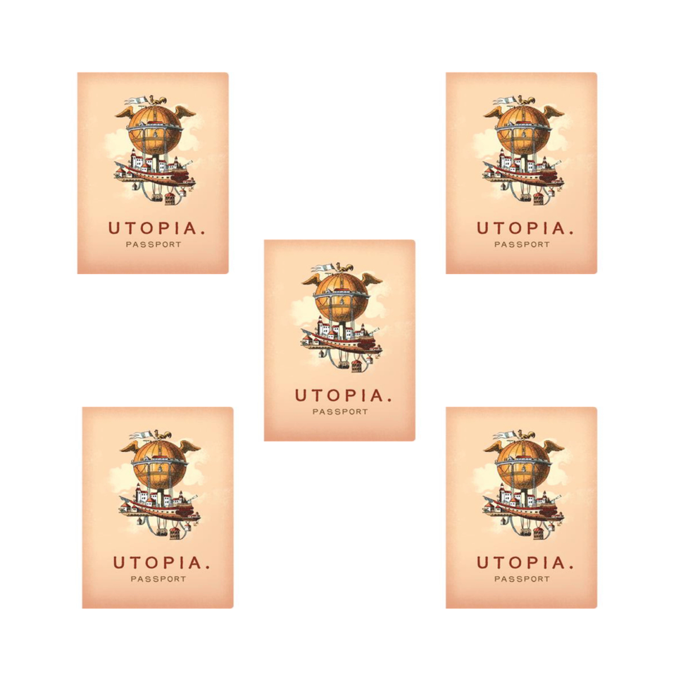 Set of 5 Utopia Passport Notebooks