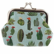 Load image into Gallery viewer, Set of 5 Mexican Cactus Mini Coin Purses – Fun Small PU Zipper Wallets
