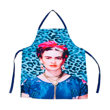 Load image into Gallery viewer, Frida Kahlo Leopard Print MexiPop Art Design Apron
