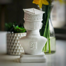 Load image into Gallery viewer, Władysław Sikorski White Handmade Alabaster and Plaster Bust Home Decor Art H20cm
