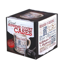 Load image into Gallery viewer, Great Supreme Court Cases Mug By The Unemployed Philosophers Guild

