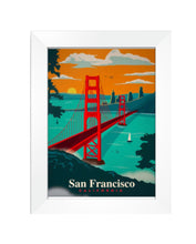 Load image into Gallery viewer, San Francisco Travel Vintage Poster A4. Art Home Decor
