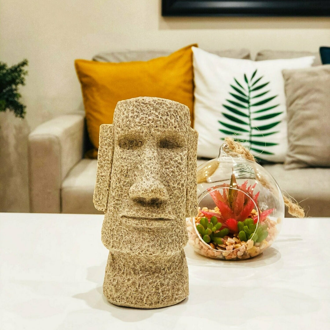 Small Moai Sandstone Bust Eastern Island Home Decor