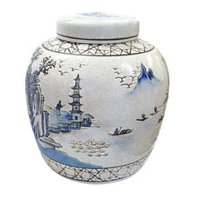 Load image into Gallery viewer, Porcelain Jar Oriental Landscape
