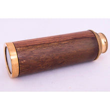 Load image into Gallery viewer, Telescope in Brass and Wood with Box L26cm
