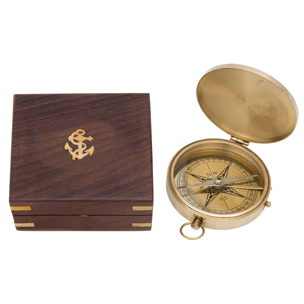 COMPASS with wooden box