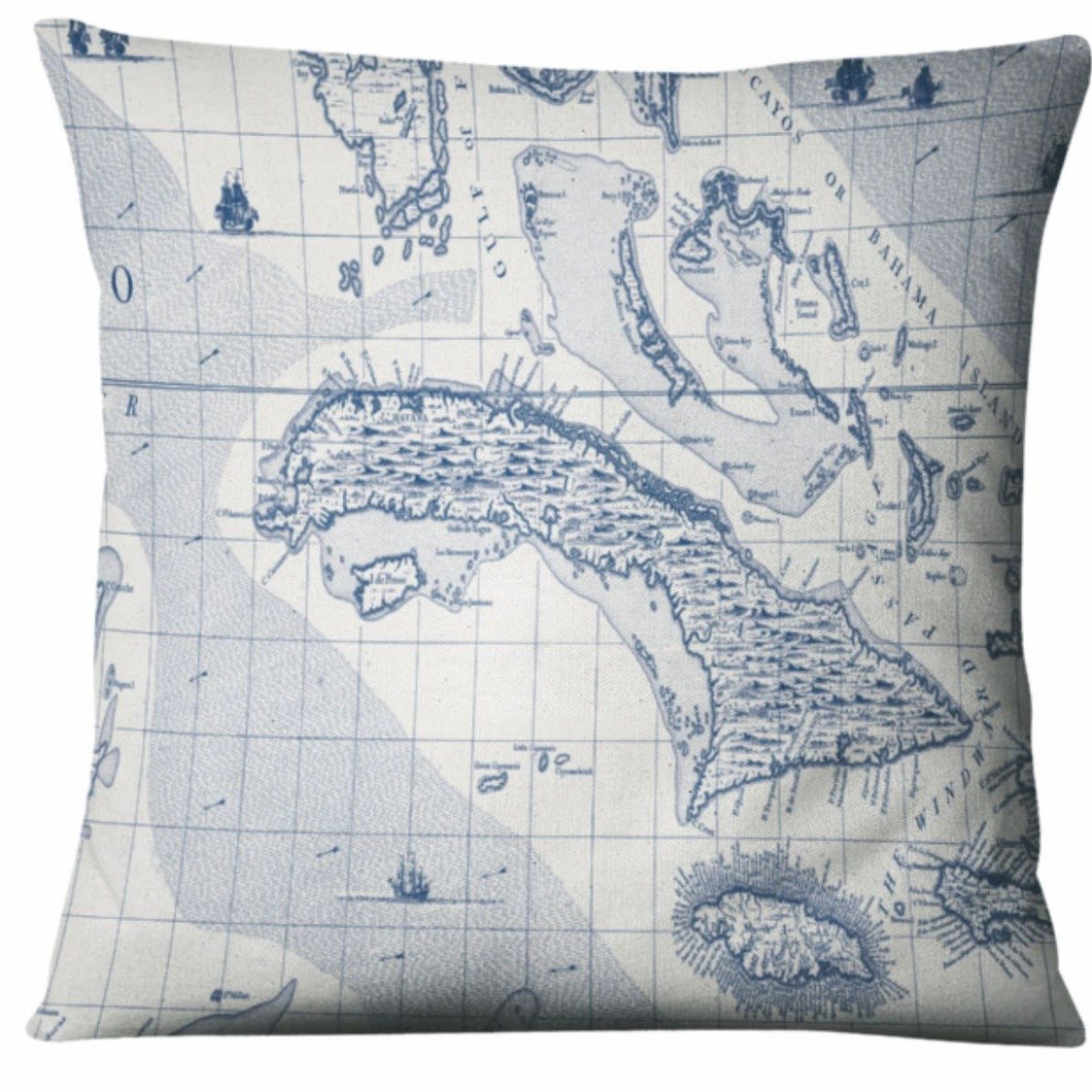 Ocean & Islands Map Complete Cushion - Homedecor 50 x 50cm