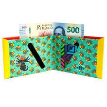Load image into Gallery viewer, Mexican Iztli Axolotl Laminated Paper Wallet 11 x 8.5 cm - ByMexico
