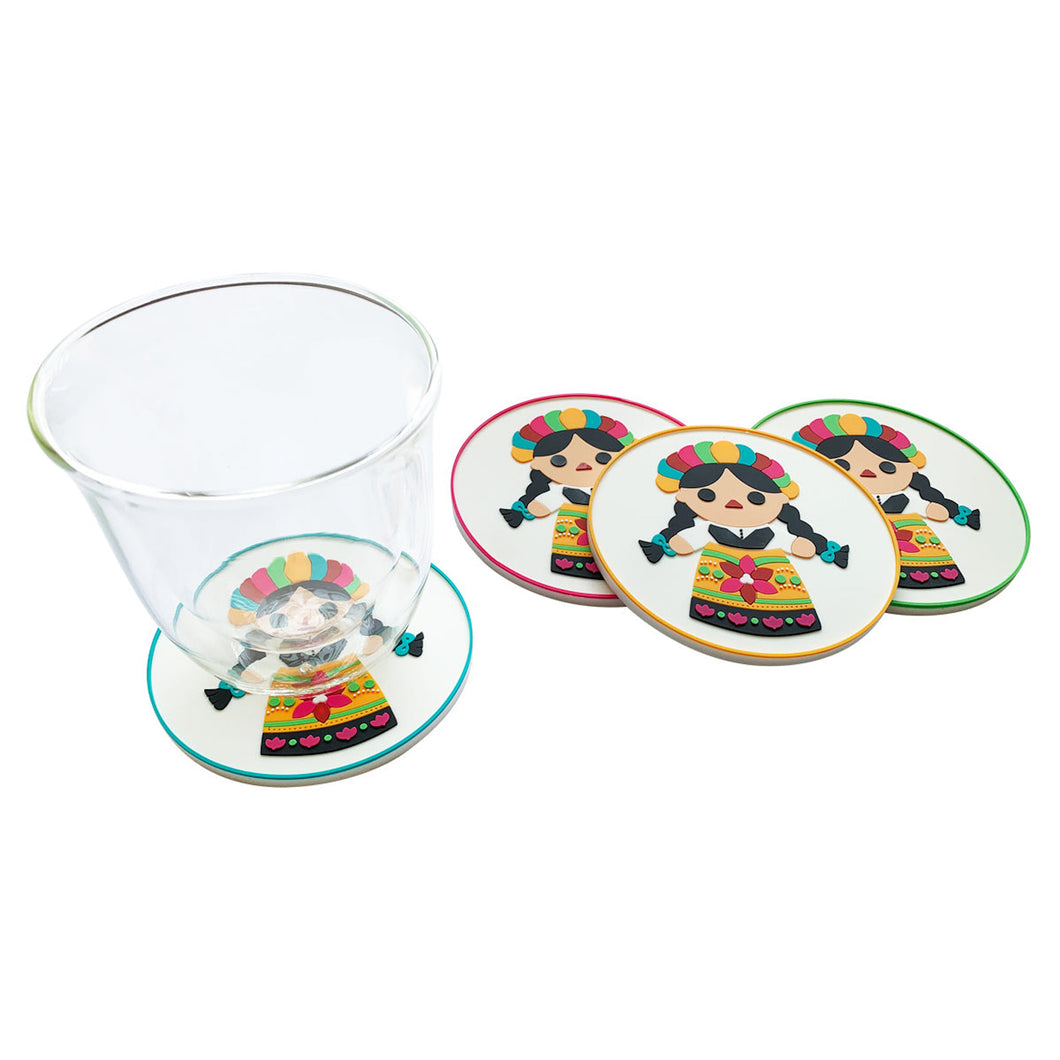 Mexican Doll Coaster Set of 4 - ByMexico