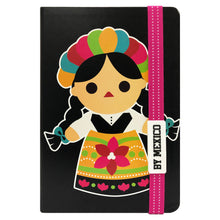Load image into Gallery viewer, Mexican Maria Notebook 21cm Black - ByMexico
