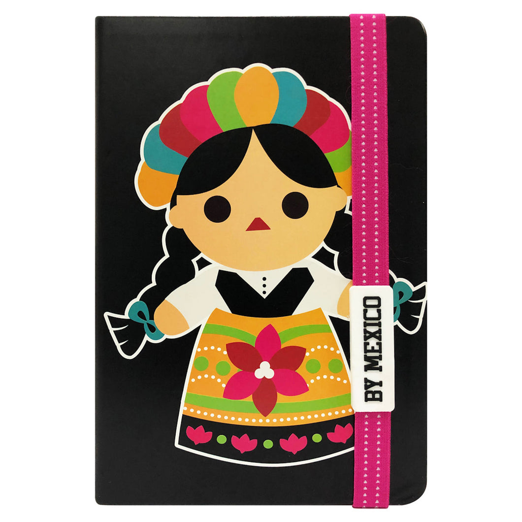 Mexican Maria Notebook 21cm Black - ByMexico