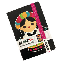 Load image into Gallery viewer, Mexican Maria Notebook 21cm Black - ByMexico
