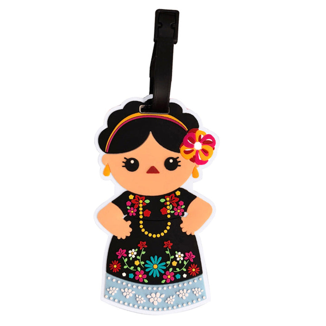Novelty Luggage Tag Mexican Doll 12cm - ByMexico