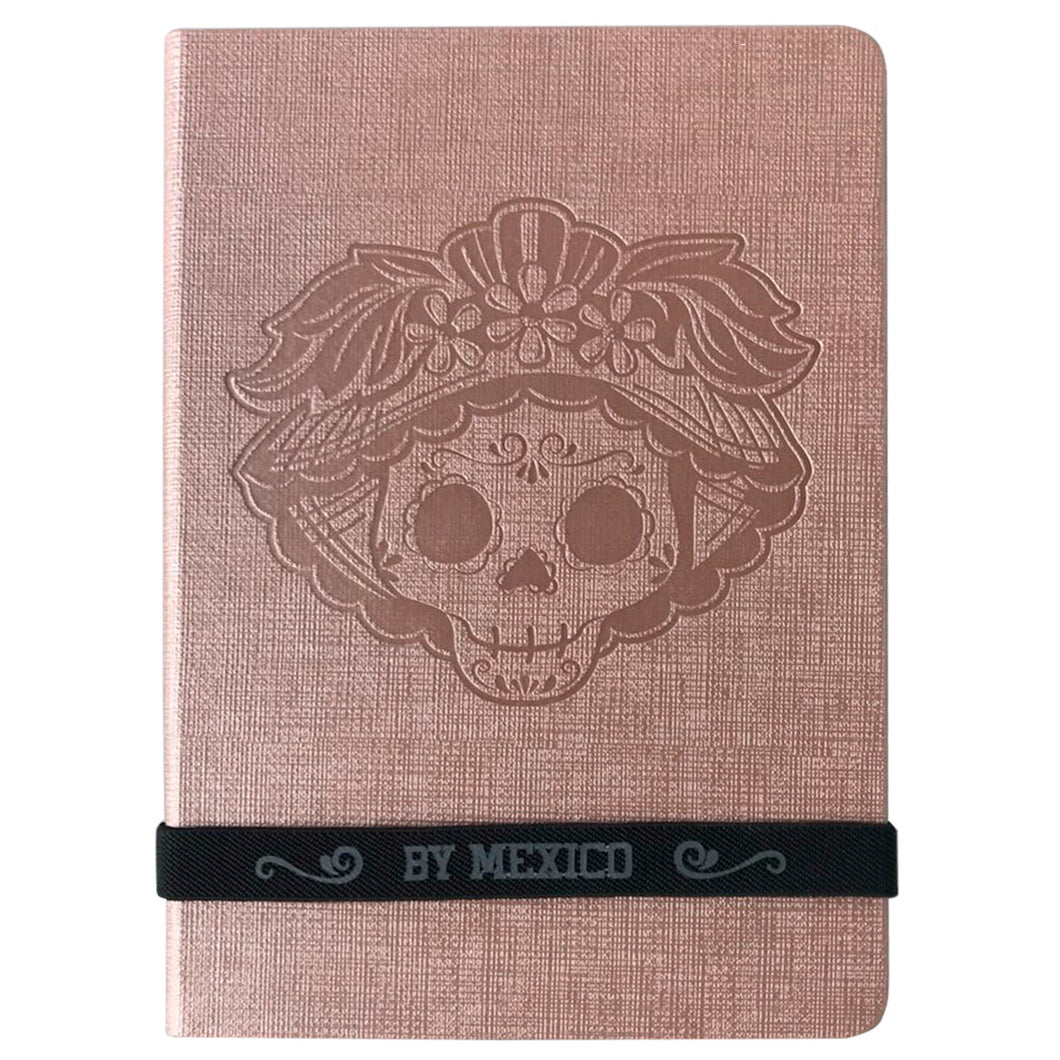 Pink Mexican Catrina 21cm Notebook - ByMexico