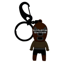 Load image into Gallery viewer, Mexican Wrestler Shaped 3D Keyring Orange 5.5cm - ByMexico
