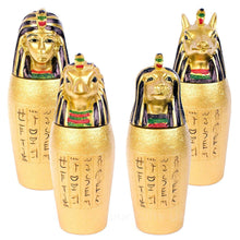 Load image into Gallery viewer, Gold Egyptian Canopic Jar Hapy (baboon head)
