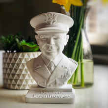Load image into Gallery viewer, Dwight D. Eisenhower Bust White Alabaster and Plaster
