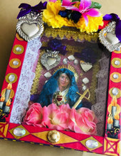 Load and play video in Gallery viewer, Our Lady of Sorrows Shrine H34cm - Mexican Handmade Art
