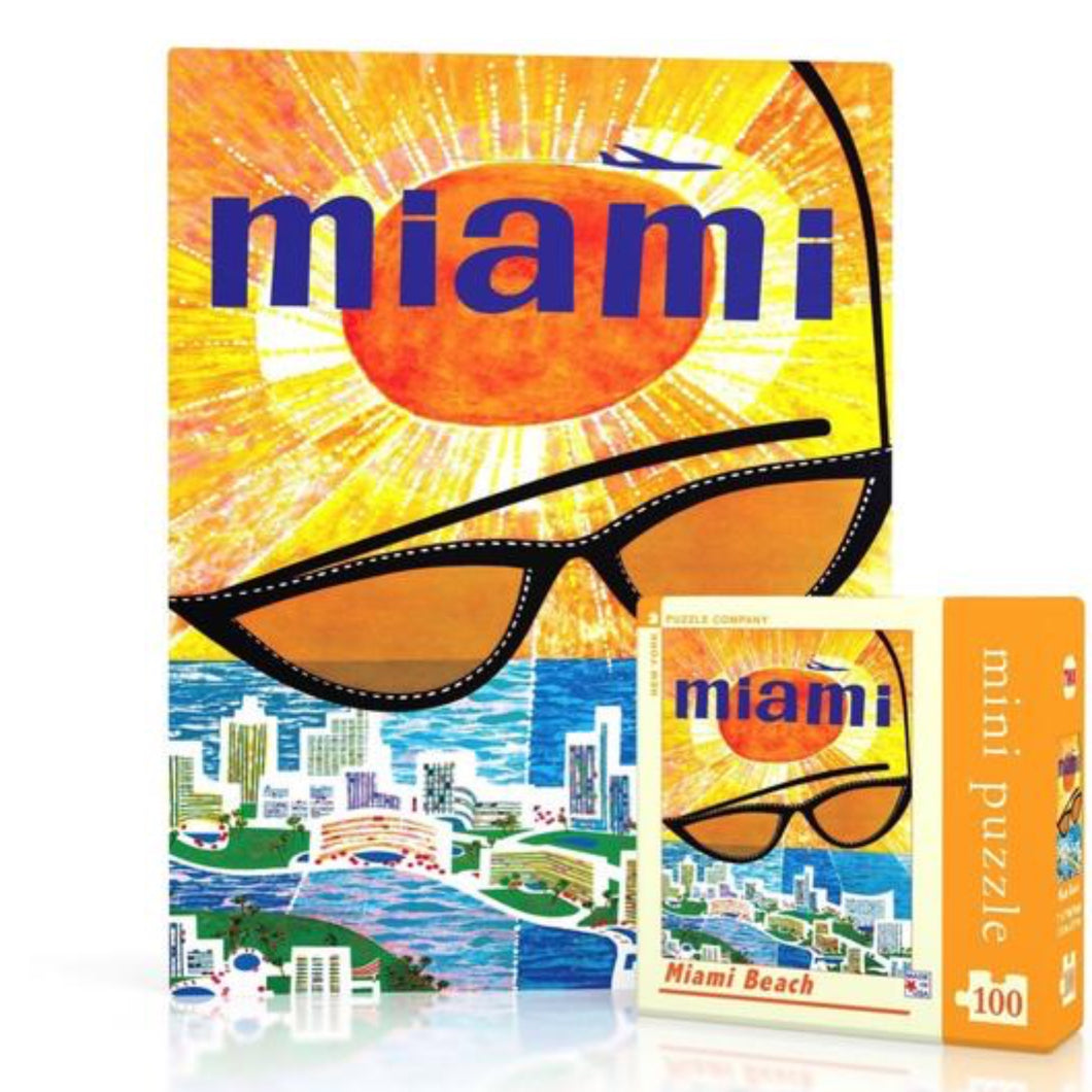 Miami Beach Mini 100 Pieces Jigsaw Puzzle - New York Puzzle Company