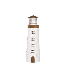 Load image into Gallery viewer, Driftwood Lighthouse Ornament 35cm
