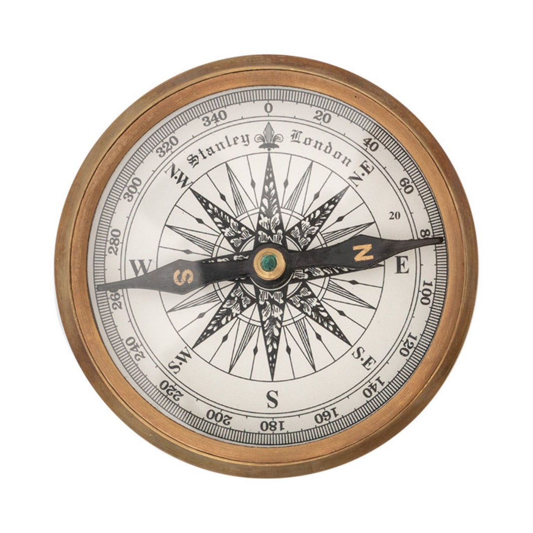 Compass Mark Rose in Brass Ø:8cm