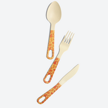 Load image into Gallery viewer, Organic Bamboo Cutlery Set Giraffe
