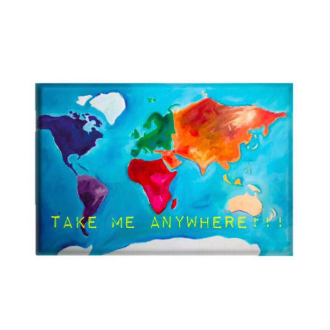World Travel Map Fridge Magnet Collectables