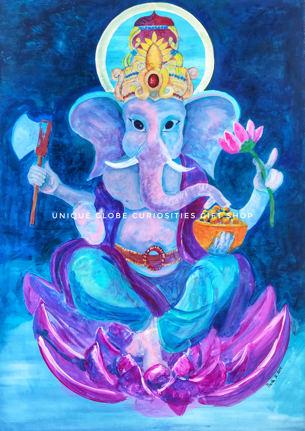 God Ganesha Full Colour Art Print Home Decor A4