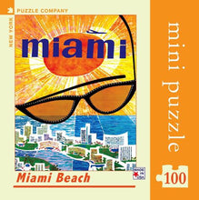 Load image into Gallery viewer, Miami Beach Mini 100 Pieces Jigsaw Puzzle - New York Puzzle Company
