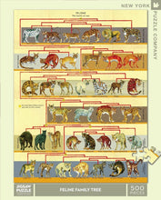 Load image into Gallery viewer, Feline Family Tree 500 Pieces Jigsaw Puzzle - The New York Puzzle Company
