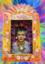 Load image into Gallery viewer, Frida Shrine Floral Diorama 26cm - Mexican Folk Art
