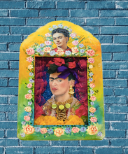 Load image into Gallery viewer, Frida Shrine 26cm with Flowers - Mexican Folk Art
