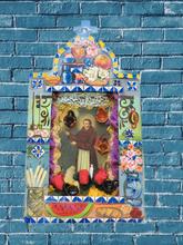 Load image into Gallery viewer, Saint Pascual Bailon &#39;Patron of Kitchens and Cooks&#39; Shrine 25cm - Mexican Handmade Art
