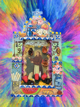 Load image into Gallery viewer, Saint Pascual Bailon &#39;Patron of Kitchens and Cooks&#39; Shrine 25cm - Mexican Handmade Art
